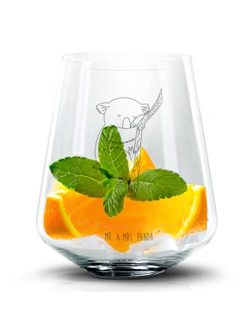 Mr. & Mrs. Panda Blümchentail Glas Koalabär ohne Spruch in Transparent