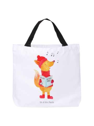 Mr. & Mrs. Panda Shopper Tasche Fuchs Sänger ohne Spruch in Weiß