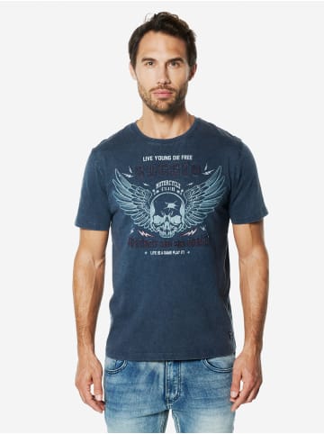 KOROSHI Kurzarm-t-shirt. in blau