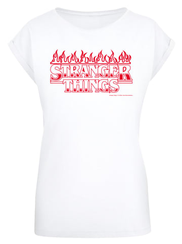 F4NT4STIC T-Shirt Stranger Things Flames in weiß