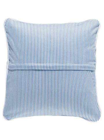 Erwin Müller Mako-Satin Kuschelkissenbezug in blau-weiß
