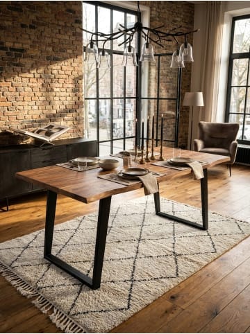 KADIMA DESIGN Esszimmertisch 160x80x76 cm Massivholz / Metall Esstisch
