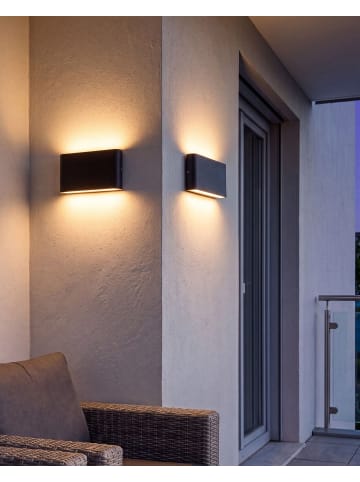 Beliani 2er-Set Wandleuchte für den Außenbereich ARDER in Schwarz