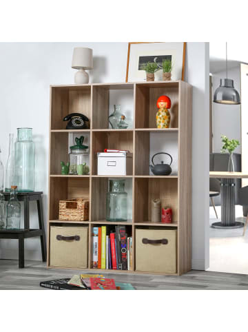 CALICOSY Regal 11717 in Helles Holz - (W) 93.3 x (H) 124.2 x (L) 29.8 cm