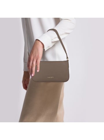 Lazarotti Bologna Leather Schultertasche Leder 22 cm in taupe