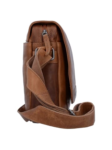 The Chesterfield Brand Wax Pull Up Umhängetasche Leder 22 cm in cognac
