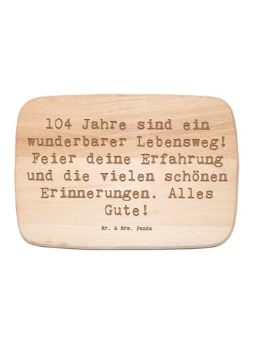 Mr. & Mrs. Panda Holzbrett Spruch 104. Geburtstag mit Spruch in Transparent