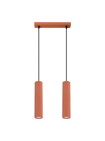 Nice Lamps Pendelleuchte GLEAM 2 roter Ocker H 90 cm