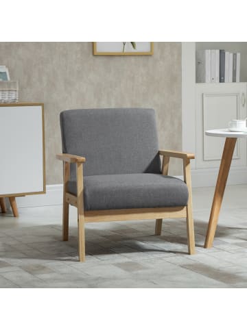 HOMCOM Sessel-64L x 70B x 72H cm-Grau