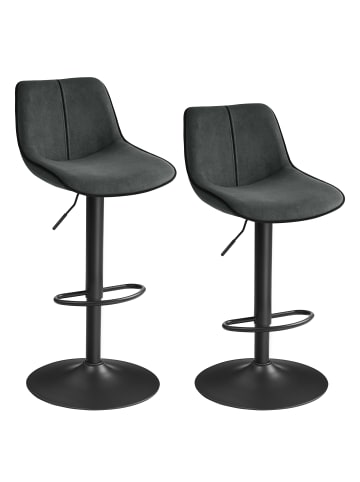 VASAGLE 2er-Set: Barhocker Lyna in - (B)45 x (H)(88.5-109.5) x (T)49.5 cm