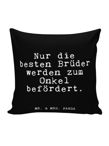 Mr. & Mrs. Panda kuschelkissen 40x40 Nur die besten Brüder... mi... in Schwarz
