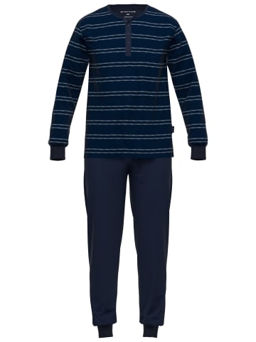 Tom Tailor Pyjama Oss in blau-dunkel-Allover