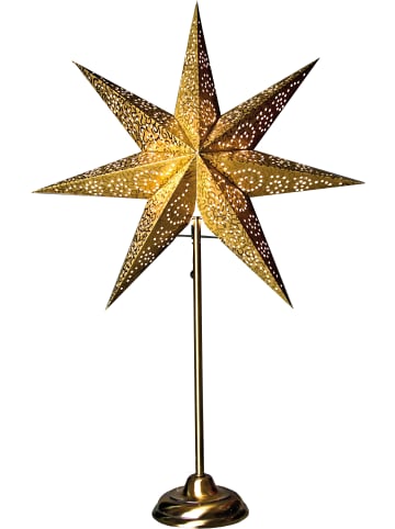 STAR Trading Papierstern Lampenschirm Antique, gold, Ø 48cm in Silber