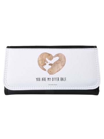 Mr. & Mrs. Panda Wallet Otter Herz mit Spruch in Weiß