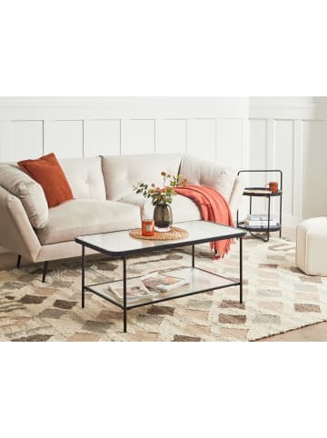 Beliani Couchtisch BLAIR in Transparent/Schwarz - (W) 51 x (H) 45 x (L) 100 cm