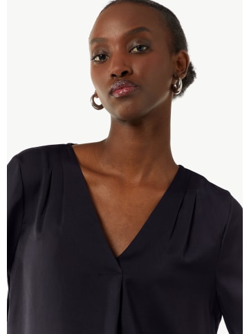 comma Bluse langarm in Blau