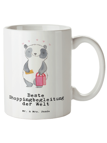 Mr. & Mrs. Panda Große Teetasse Pinguin Luftballon mit Spruch in Weiß