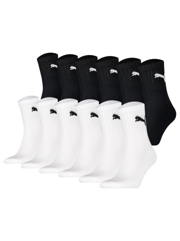 Puma Socken 12er Pack in Schwarz/Weiß