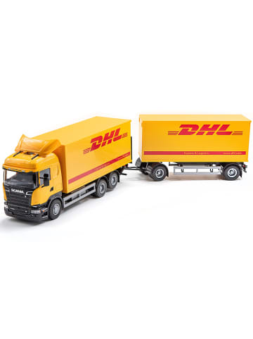 Emek Spielzeugautos LKW mit Anhänger in gelb
