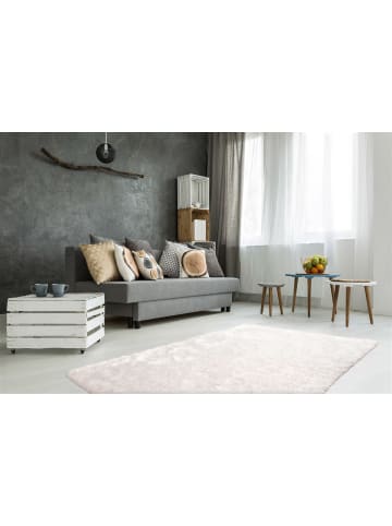 Kayoom Hochflor Teppich Diamond 700 in puderrosa - rechteckig