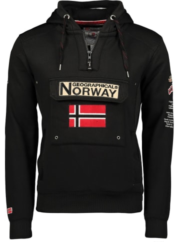 Geographical Norway Hoodie in Schwarz