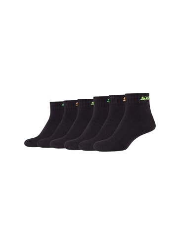 Skechers Kurzsocken 6er Pack mesh ventilation in Schwarz