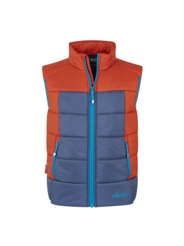 Trollkids Steppweste Hardanger in red clay/mystic blue/