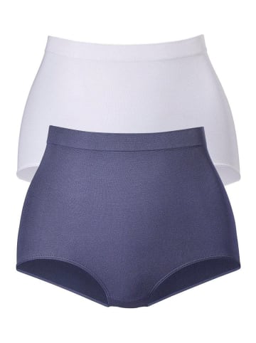 PETITE FLEUR Shapingslip in marine+weiß