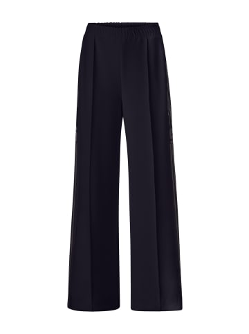 Rich & Royal Weite Hose mit Streifenmuster in Midnight Blue