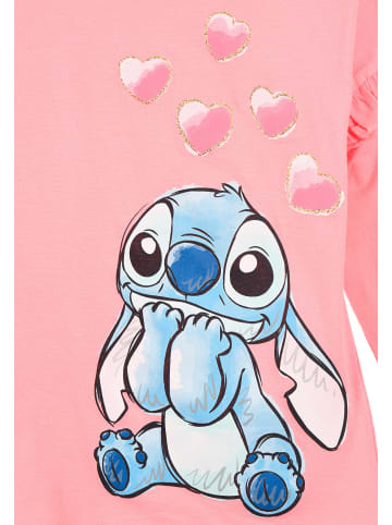 Stitch Mädchen Langarmshirt rosa aus 100 Prozent Baumwolle in Rosa
