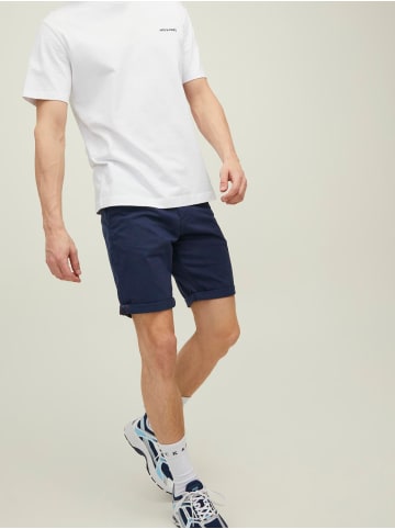 Jack & Jones Herren Shorts Mid Waist Chino Midi Bermuda Pants in Blau-2