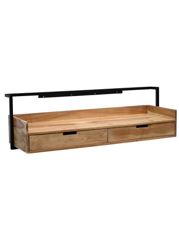 FineBuy Schreibtisch in Braun / Akazie / 120x38x37