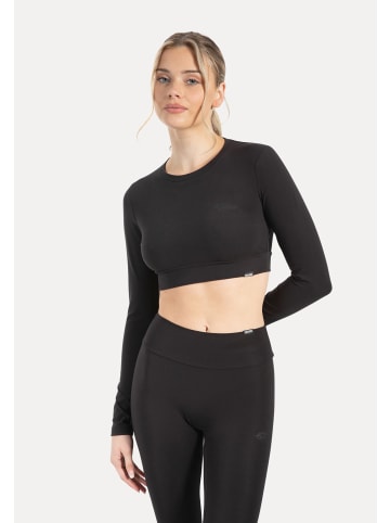 SMILODOX Crop Longsleeve Thalina in Schwarz