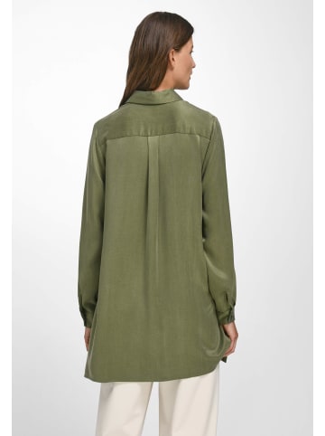 WALL London Long-Bluse mit Seitenahttaschen in olive