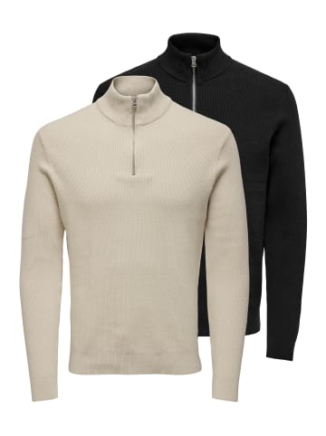 ONLY & SONS Sweattroyer Phil in Schwarz / beige