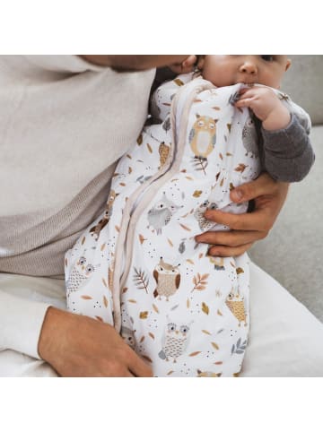 TupTam Baby Ganzjahres Schlafsack Ärmellos Wattiert in weiß/beige
