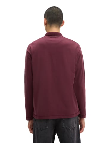 Marc O'Polo Langarm-Poloshirt relaxed in Dark Burgundy