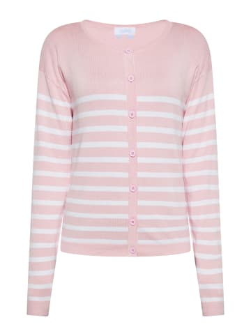 usha BLUE LABEL Damen Cardigan in HELLROSA WEISS