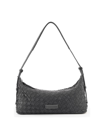Les Visionnaires Marie Schultertasche Leder 38 cm in asphalte