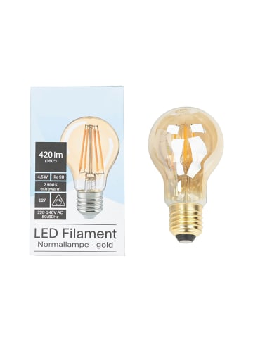 Licht-Erlebnisse E27 LED-Leuchtmittel in Warmweiß EEK F A bis G Ø 6 cm in Braun