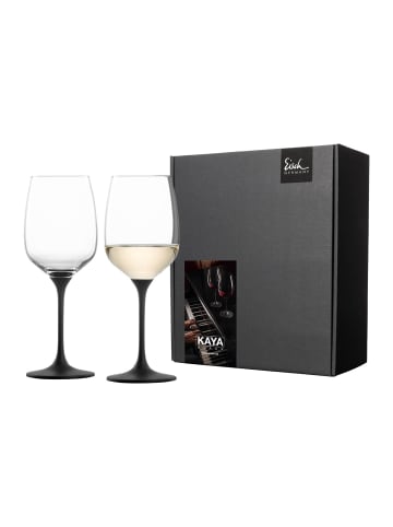 Eisch 2er Set Weißweingläser schiefer Kaya 420 ml in schwarz
