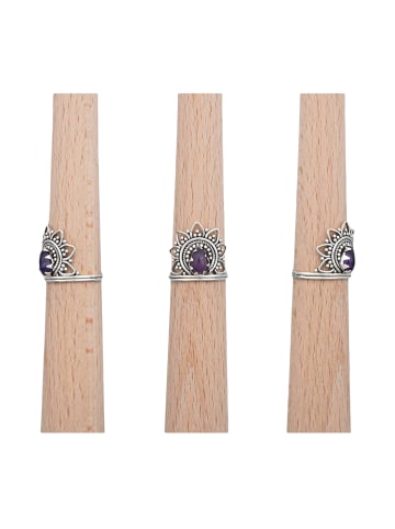 mantraroma 925er Silber - Ringe mit Amethyst