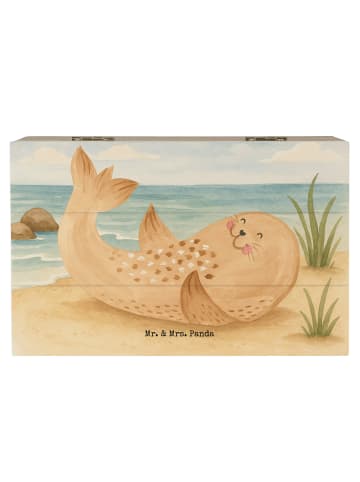 Mr. & Mrs. Panda Kiste Robbe Liegen Design ohne Spruch in Weiß