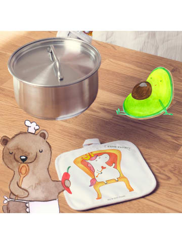 Mr. & Mrs. Panda Topfuntersetzer Einhorn König ohne Spruch in Weiß