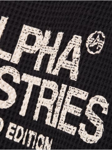 Alpha Industries T-Shirt Studio Waffle in schwarz