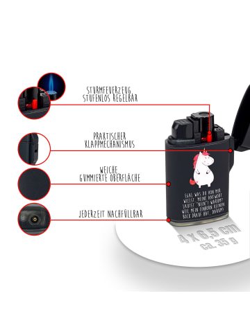 Mr. & Mrs. Panda zigarettenanzünder Einhorn Wut mit Spruch in Schwarz