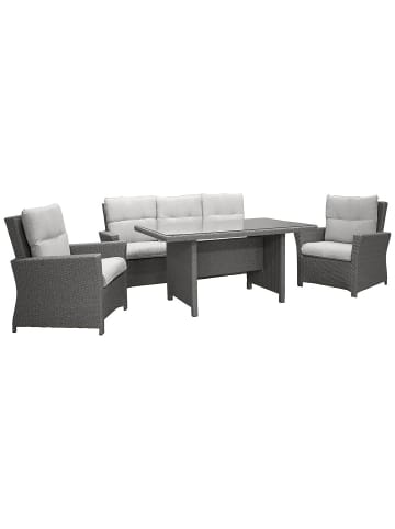 ebuy24 Gartenset Brentwood 4 Grau 145 x 85 cm