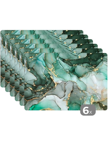 MuchoWow Platzset - Tischset (6-teilig) Grün, abwaschbar