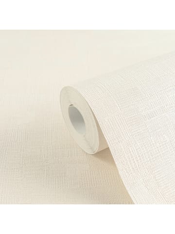 A.S. Création Tapete Modern Canvas in Elfenbeinweiß