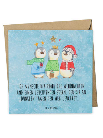 Mr. & Mrs. Panda Deluxe Karte Winterzeit Heilige drei Könige mit... in Eisblau